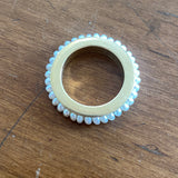 brass & pearl ring