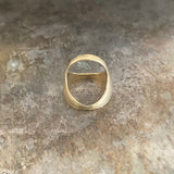 circle ring in matte brass