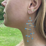 Large LaDonna Earrings in Blue Agate