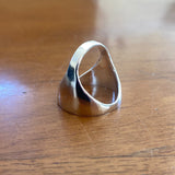 Silver gender neutral circle ring