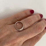 Tiny Circle Ring - Matte Sterling Silver / Size 5.25