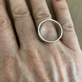 Bright silver Circle ring