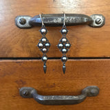 Arrowhead Earrings - Black Pearls