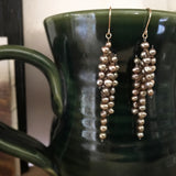 Pearl and gold earrings