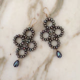 Estyn Hulbert black pearl Baroque Earrings