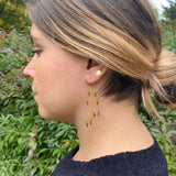 LaDonna Earrings with Gold-Plated Bullets