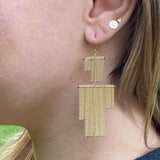 Chain Fringe Man earrings by Jessica Rose