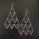 Hematite and silver earrings