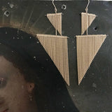 Gold-filled chain fringe earrings
