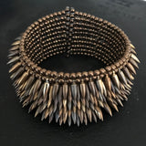 Toned 8 row bullet cuff by Jessica Rose and Estyn Hulbert