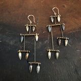Small La Donna earrings in mixed toned bullets