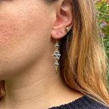 Arrowhead Earrings in silver and pearls
