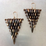 Toned Bullet Triangles Earrings designed by Jessica Rose