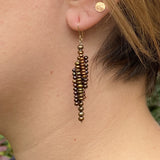 Mixed brown pearl Icicle earrings