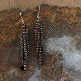 mixed brown pearl Icicle earrings