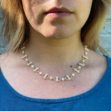 Hoard necklace in white pearls and gold